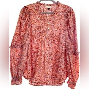 Ruffle long Sleeve Blouses Size XXL